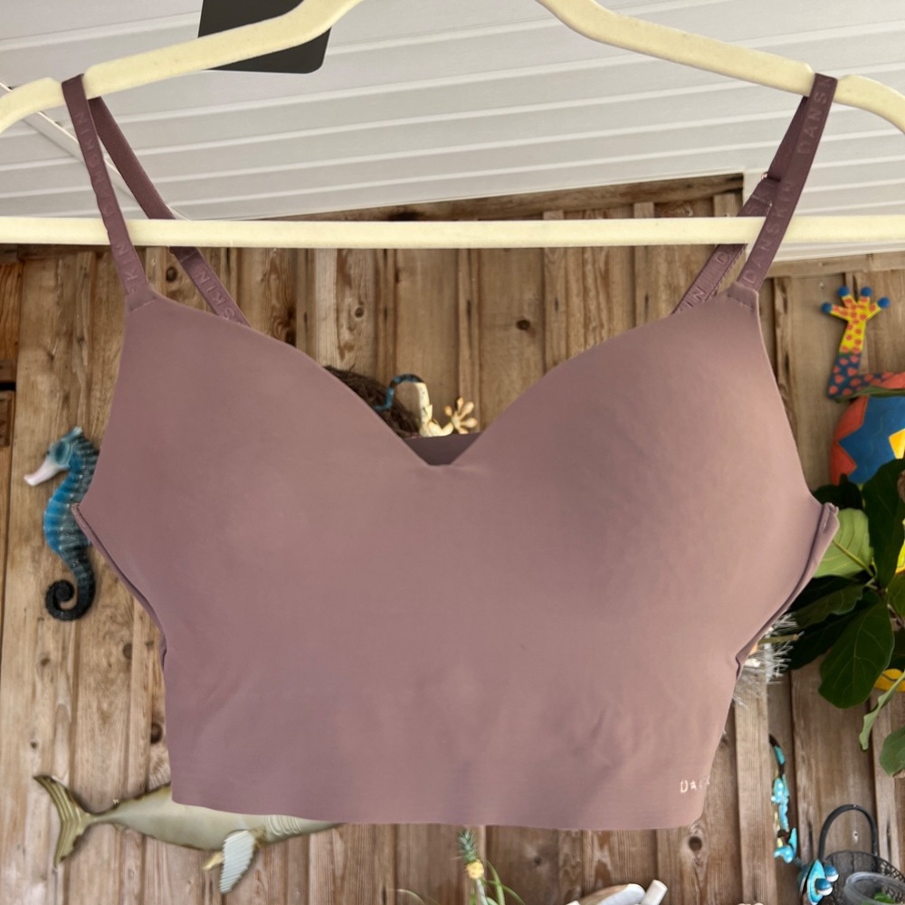 Danskin Intimates Wireless Seamless Longline Bra 34B Mauve Pink Comfort Bralette